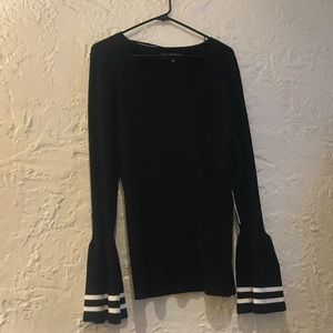 Black sweater with bell sleeves
